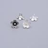 S925 Sterling Silver Vintage Thai Five-Petal Flower Pendant DIY Beaded Bracelet Accessory.