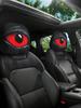 2Pc Red Evil Eye Car Headrest Covers – Funny & Stylish Seat Pillow Covers, a Practical Choice for Long Drives and Car Decoration