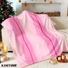 Satin Stripes Winter Summer Flannel Blanket Throw Fleece Soft Fuzzy Plush Cozy Fleece Blankets for Sofa Ideal Gifts