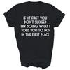 If At First You Don't Succeed Try Doing What I Told You To Unisex Shirt Gift