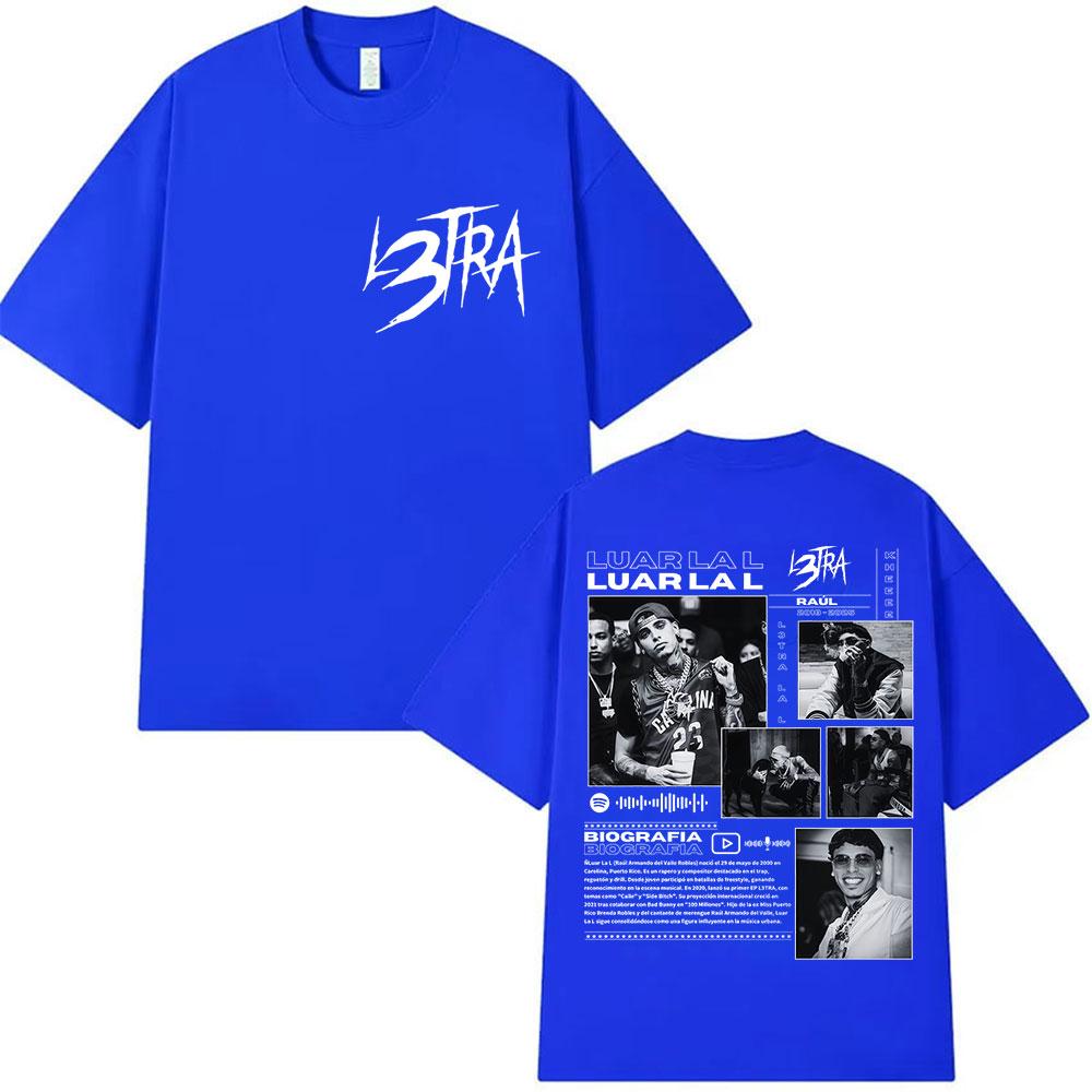 Rapper Luar La L L3tra Album 2025 Graphic T Shirt Mens Hip Hop Gothic Short Sleeve Cotton Tshirt Vintage Punk Clothing Tshirts