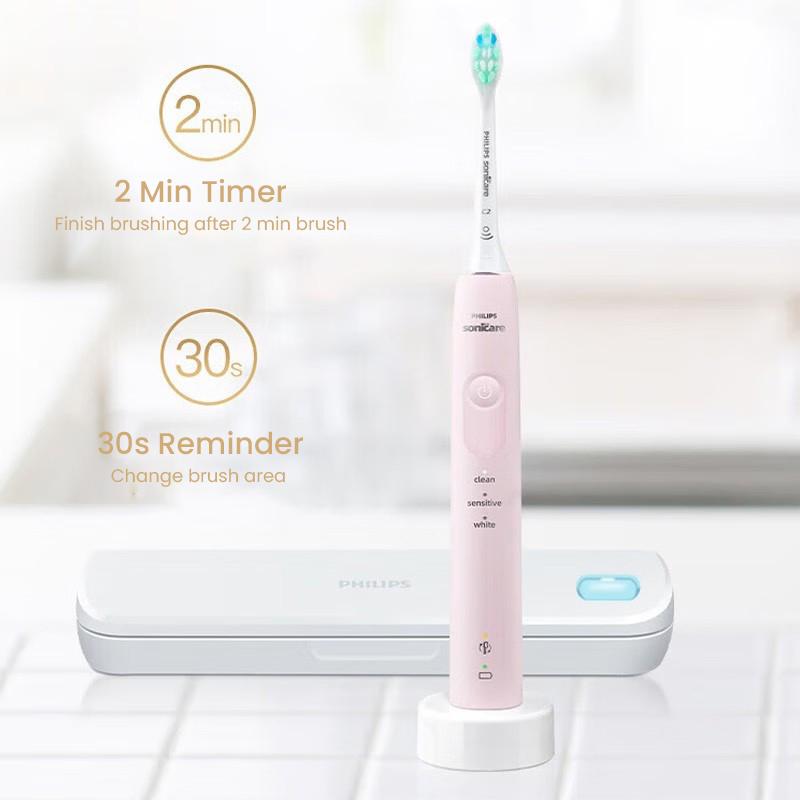 Philips HX3697 Electric Toothbrush Adult Health Gingival Protection Series Variable Pressure Sensing Belt UV Sterilization Toothbrush Box with 3 Modes