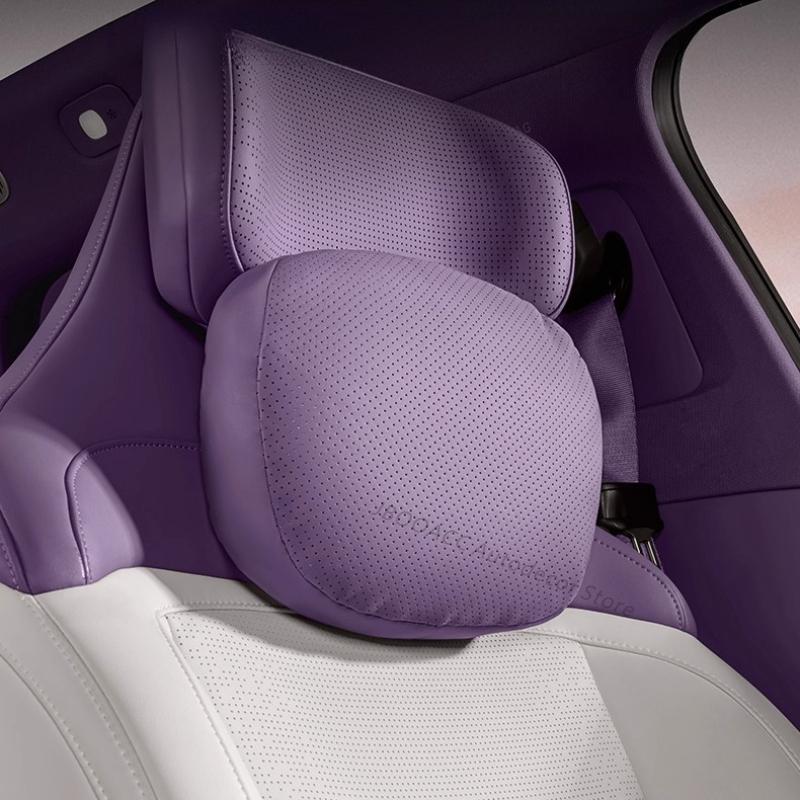 For Changan AVATR 06 07 12 Nappa Leather Car Headrest Neck Pillow Comfortable Seat Lumbar Support Waist Cushion Car Accessories