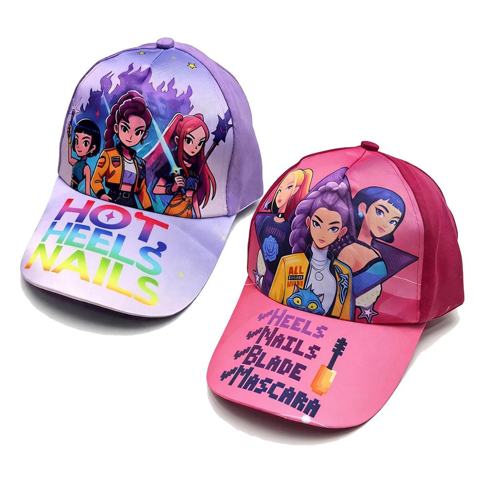 Girls Baseball Cap Action Figures Girls Group Singer Casual Hat Sports Sun Hats Festival Party Supplies Kid Birthday Gift