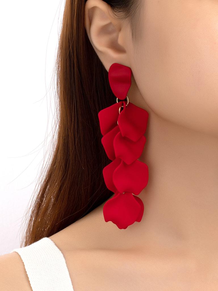 Modische, farbenfrohe Acryl-Ohrringe mit Rosenblütenquasten – elegante, feminine und süße Hochzeitsohrringe