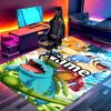 Custom Name Personalized Pokemon Print Carpet, Versatile Home Decor Rug, for Playroom, Apartment, Balcony, Entryway, Hallway Gift