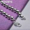 CHSHINE 925 Sterling Silver Beaded Chain Bracelet For Women Men Wedding Party Fashion Charm Jewelry