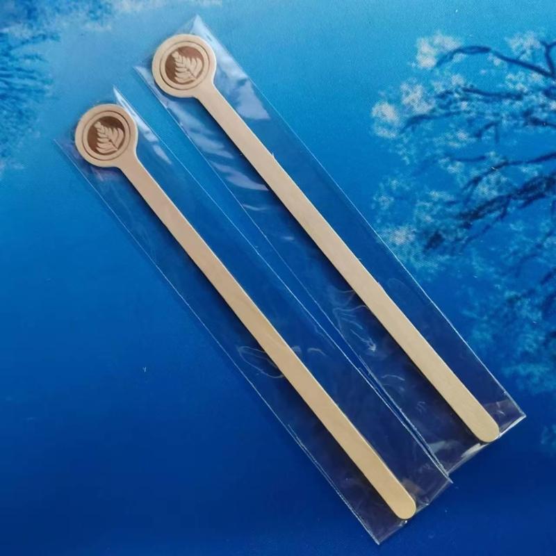 100 Count Wood Stir Stick for Coffee and Drinks 5.9Inch Stirring Rod Coffee Supplies Wood Beverage Mixer for Restaurant
