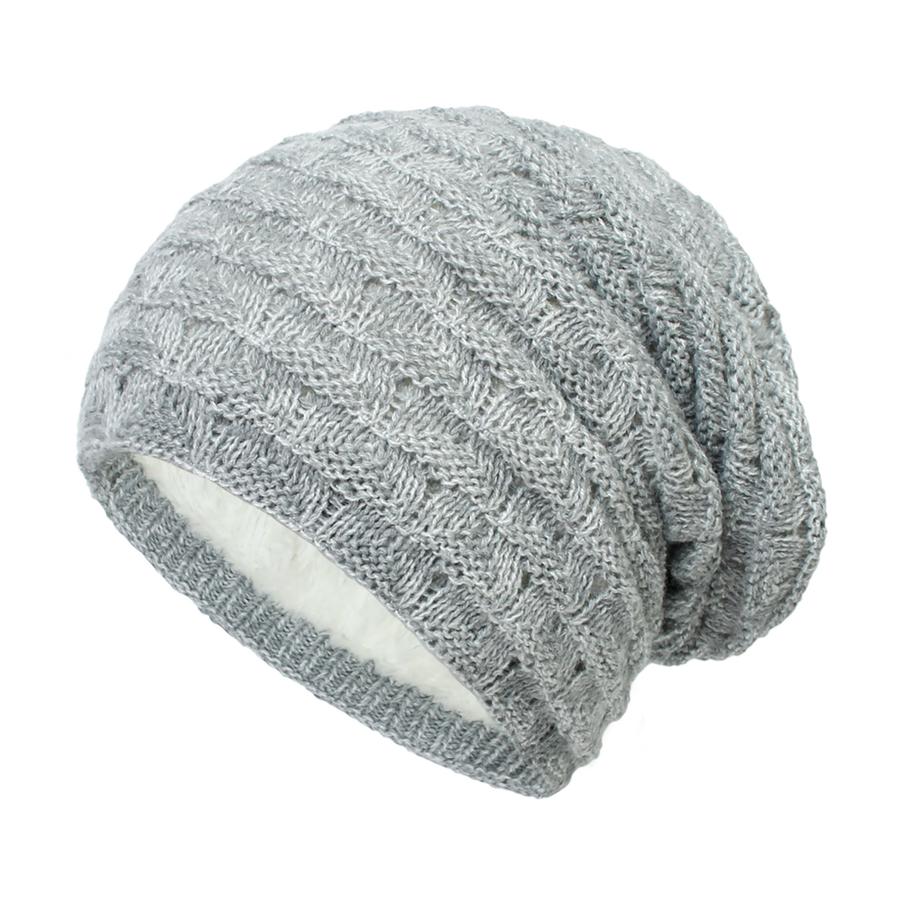 woMen's Winter Autumn New Style Knitted Beanie with Fleece Lining and Earflap Hat