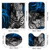 4-Piece Set 3D Printed 180x180cm Waterproof Shower Curtain With Hooks Bathroom Floor Mat U-Shaped Mat Toilet Cover Mat For Home