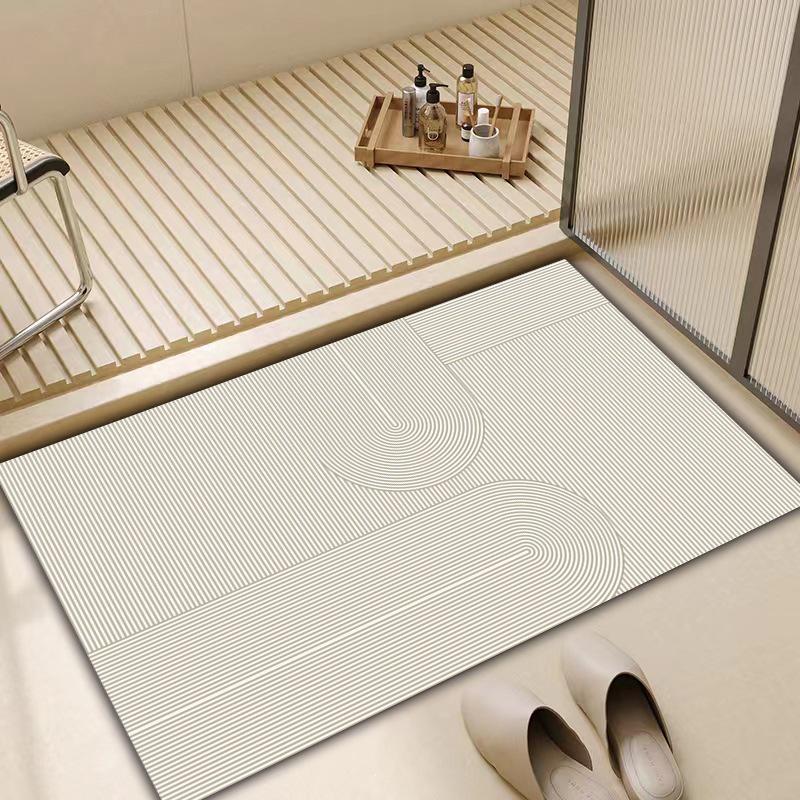 Anti-Slip Quick-Dry Bathroom Mat with Cross-Stripe Design 30*50cm