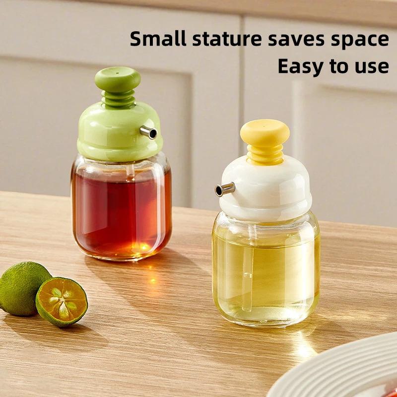 Household Press Quantitative Oil Bottle, Household Soy Sauce Vinegar Seasoning Bottle, Precise Oil Control Seasoning Bottle