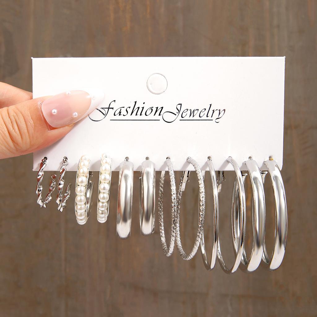 Silver Color Heart Dangle Earrings Set Vintage Butterfly Metal Geometric Drop Earring for Women 2023 Fashion Trendy Jewelry Gift