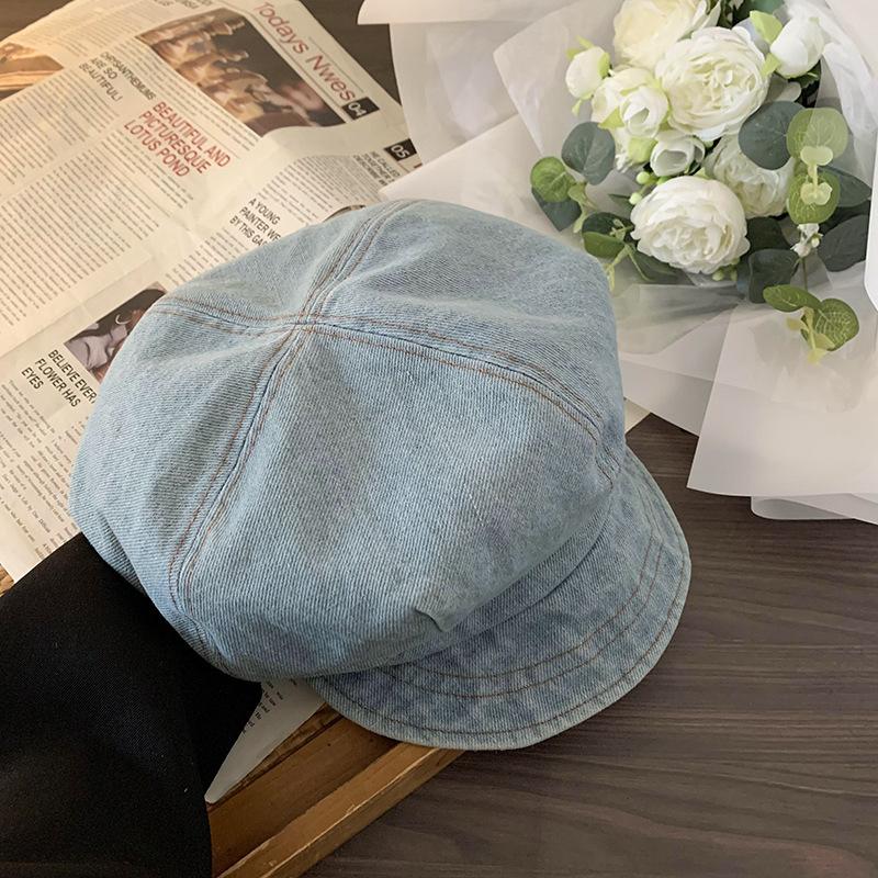 Panama Spring and Autumn Duck Tongue Cowboy Octagonal Beret Fashion Versatile Painter's Hat Cap H259