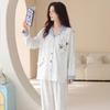 Langsha Women's 100% Cotton Long-Sleeve Loungewear Set