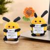 Positive Crochet Bee Positive Energy Animal Pig Rabbit Miniature Desktop Decorations Room Decor Micro Kawaii Ornament Gifts