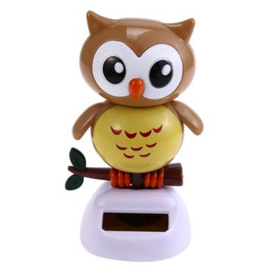 Niedliche Eule Solarenergie schwingende Puppe Auto Innenraum Armaturenbrett Ornament Dekor Geschenk