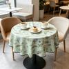 Kitchen Dining Room Daily Arrangement Convenient Soft Fabric Cotton Round Table Cloth