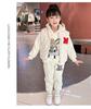 2025 Girls' Autumn/Winter Hoodie Set: Fleece-Lined Vest & Thickened Small Fragrance Style for Medium/Large Children