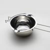 304 Stainless Steel Chocolate Melting Bowl Bakeware Wax Candle Candy Butter Cheese Melts Pan Long Handle Pot Silver Kitchen Tool