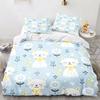 Cartoon Animal Cat Quilt Cover 3D Printed Large Print Double Size Quilt Cover Bedding Set Single Set for Boys and Girls Adult