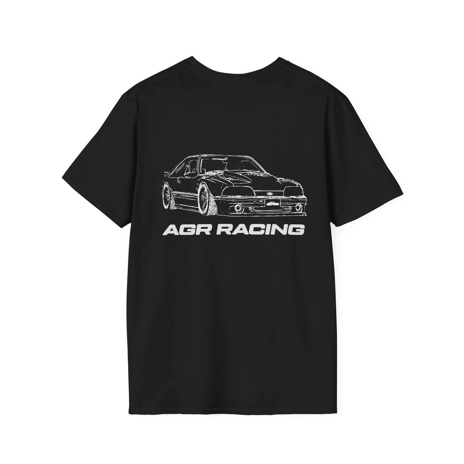 AGR Racing Mustang Outline T-Shirt | Car Silhouette Racing Logo XXXXL