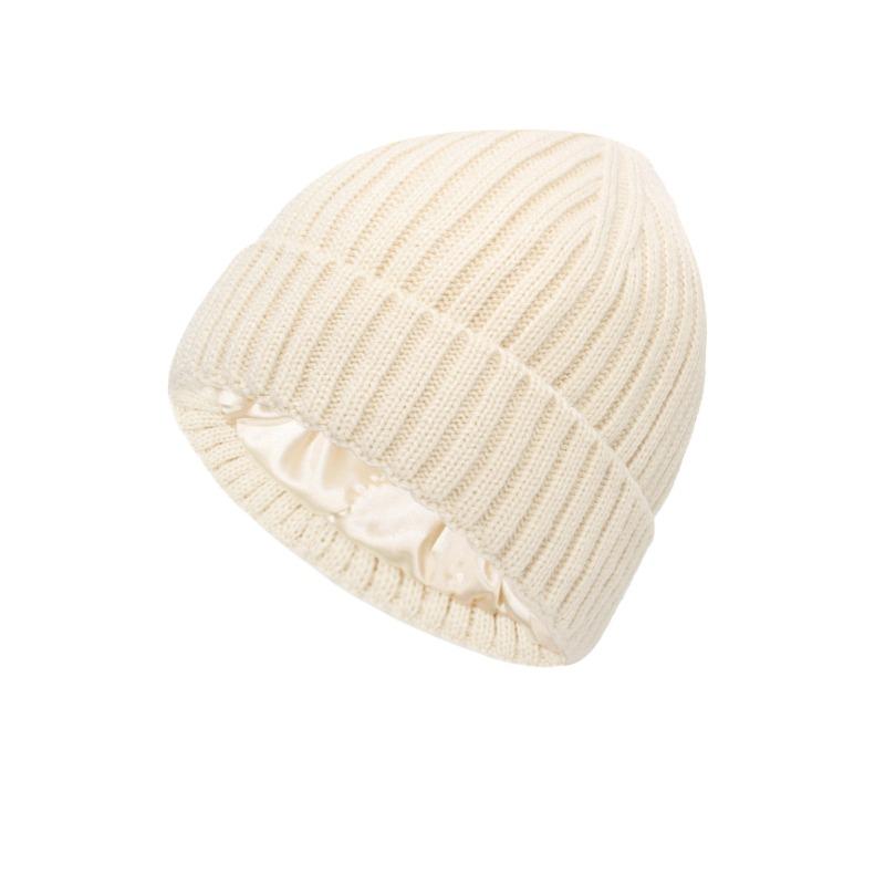 Women's Flipped Lining Solid Color Striped Watermelon Hat Skateboard Windproof Ear-Protection Outdoor Hiking and Cycling Bonnet