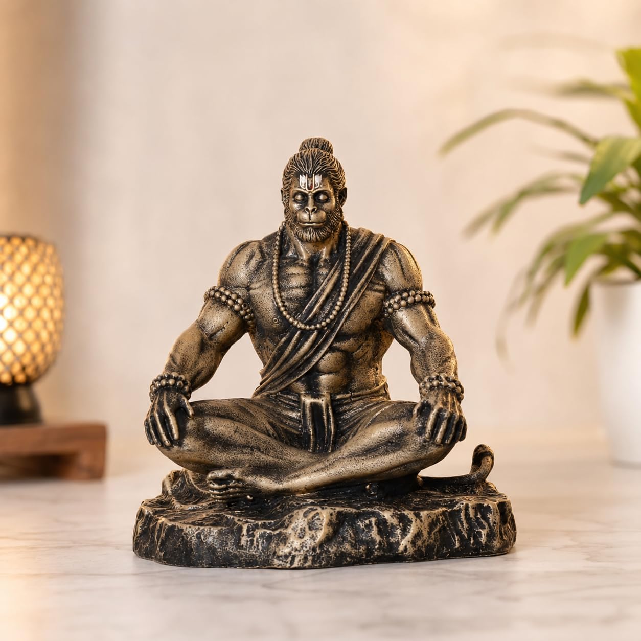 Lord Hanuman Ji Idol for Car Dashboard, Home Temple  Office | Premium Finish Decorative Resin Hanuman Statue