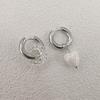 Fashion Heart Star Pendant Asymmetrical Earrings For Women Simple Geometric Circular Ear Buckle Jewelry Accessories Gift