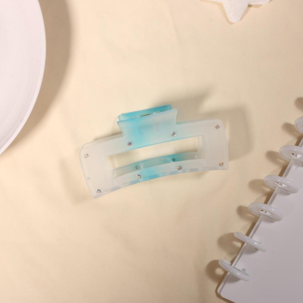 Verlaufende Mattierte Quadratische Jelly Haarspange - Damen Haaraccessoire