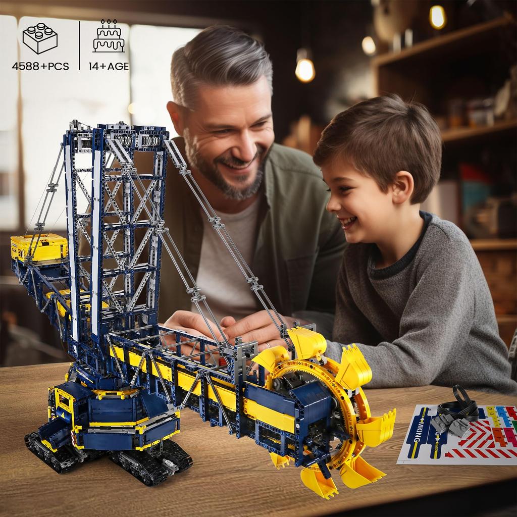 Mould King 17006 Technik Bucket Wheel Excavator Building Block Set