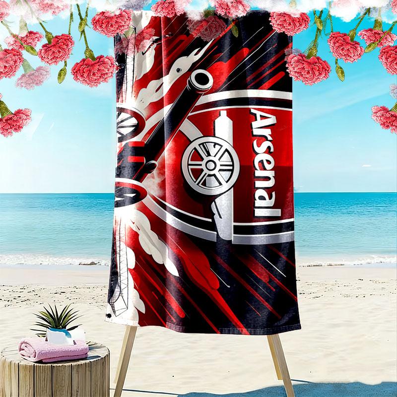 Arsenal Art Print Beach Towel, Large Soft Quick Dry Towel for Beach Camping Swimming