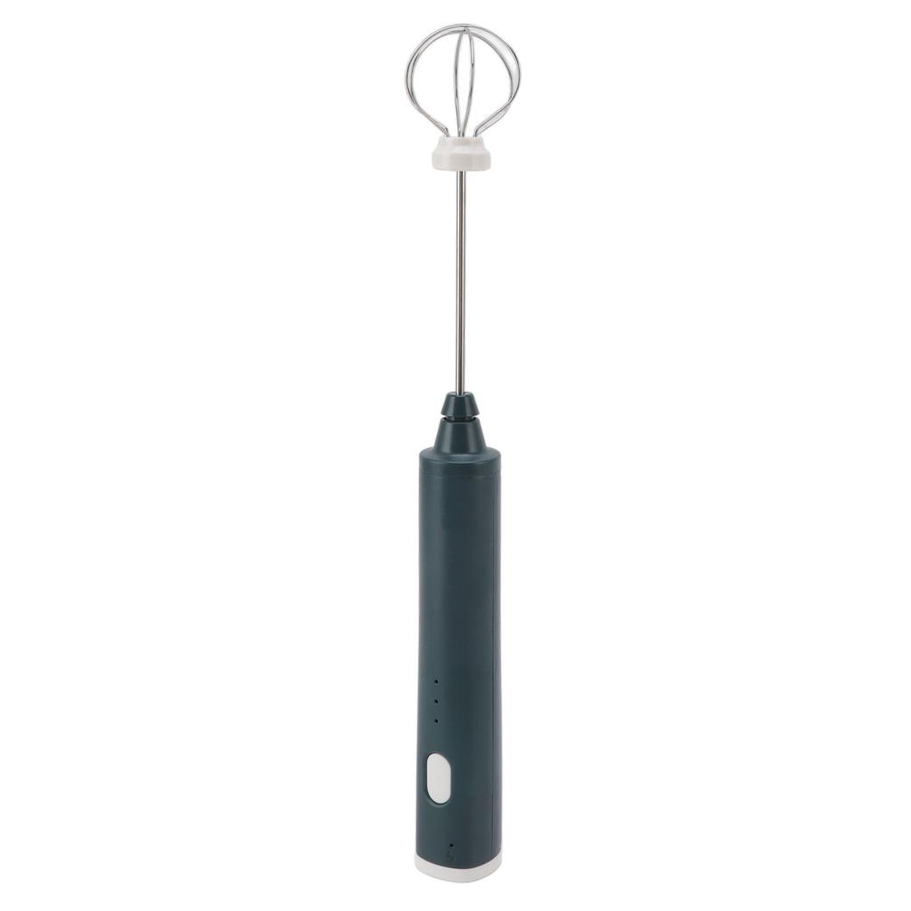 Mini Electric Stirrer Cordless Multifunction Electric Eggbeater with 2 Eggbeater Heads for Home Coffee Drinking Shop