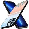 Painted Floral Landscape Case For Iphone 14 13 11 12 Pro Max Mini Xs Xr X 7 8 6s Plus Se 2022 Luxury Tempered Glass Cover Coque