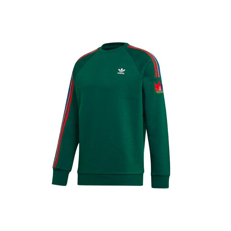 adidas Originals Sweatshirts Men's Green Crew Neck Moderate Regular GF0224