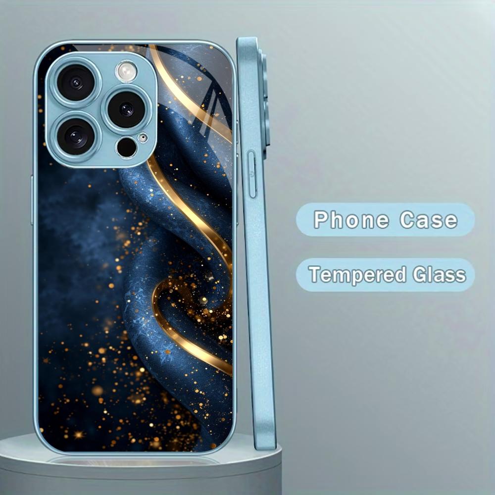 Colorful For Electroplated Glass Phone Case For iPhone 17 16 15 14 13 12 11 Pro Max Plus 16E 17Air Cover