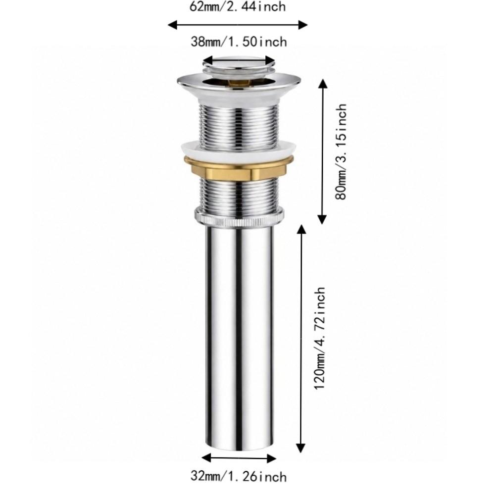 Electroplating Finish Basin Drain Plug Without Overflow Sink Drain Strainer Drainer Vanity Drain