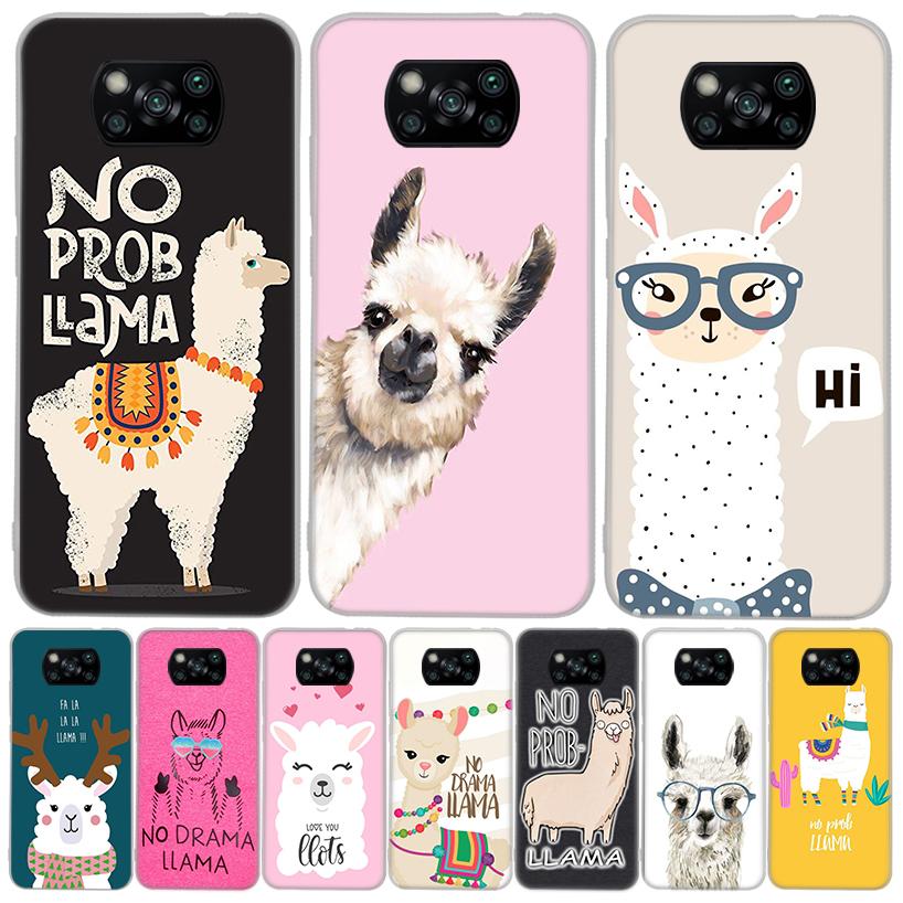 Lama Llama Alpakas Für Xiaomi Poco X6 X3 Nfc X5 X4 F6 F5 Pro Handyhülle X7 F4 Gt F3 F2 F1 M5S M4 M3 5G Fundas Coque