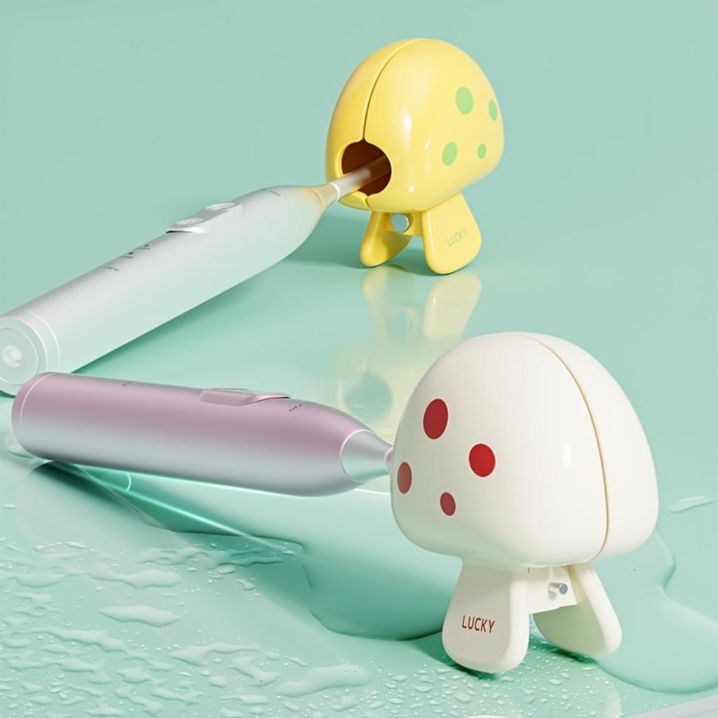 Mushroom Toothbrush Cover Transparent Travel Toothbrush Protector with ABS Material for Home Travel