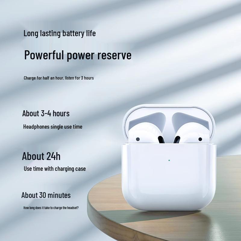 

New Huaqiangbei Fourth-Gen Bluetooth Earphones: Compact, Binaural Stereo, High-Quality Sound, Noise-Canceling, Wireless. Small 4