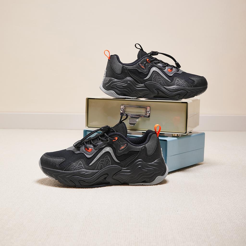 Hongxing Erke Kids Kunlun 3 Creek Trekking Drawstring Versatile Fashion Anti-Kick Lightweight Shock Absorption Low-Top Casual Shoes 65125302022-004