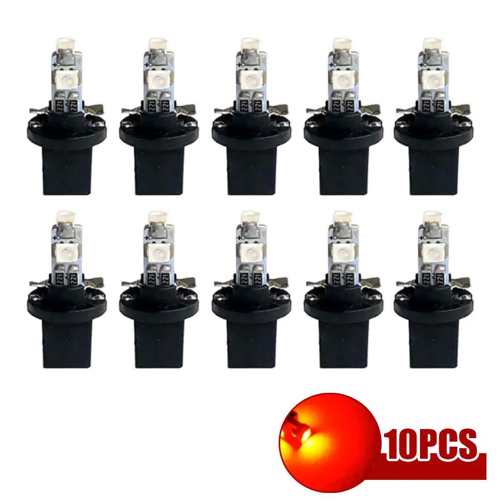 10pcs Car trument Panel Decorative Lamp Car T5 B8.5 Led Dashboard Lights Car trument Lighting Bulb Auto Light Accessories