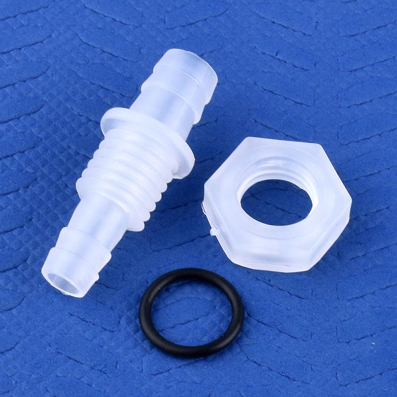 M6-M16 To 3-12mm Direct Connectors With Hex Nut  O-Ring Aquarium Tank Air Pump Adapter Garden Irrigation PP Pagoda Hose Joint