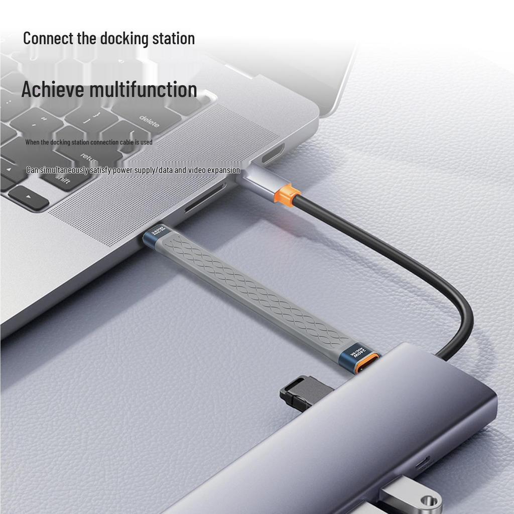 USB 4.0 Type-C Dual-Head Flat Cable: 240W PD Fast Charging, 40GB Transmission