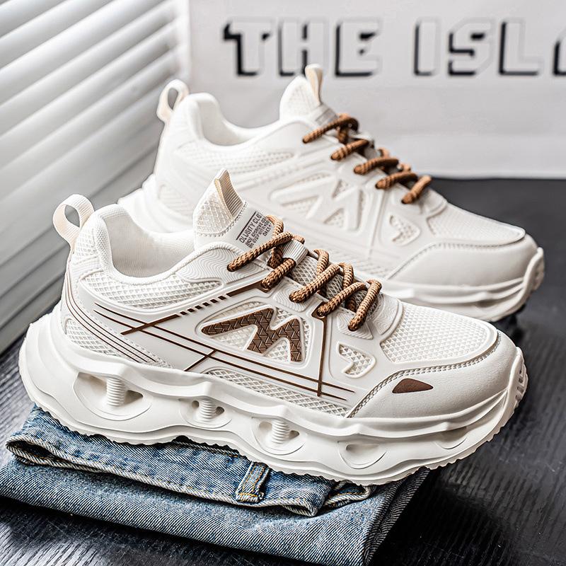 

Summer men s shoes new breathable mesh shoes men s sports shoes versatile platform casual running dad shoes 44