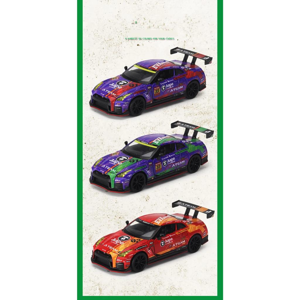 1/32 Nissan GT-R R35 NISMO EVA Racing Model Mașină Sport Aliaj Diecast Metal Jucărie Mașină de Curse de Circuit Model Sunet și Lumină Cadou Copii