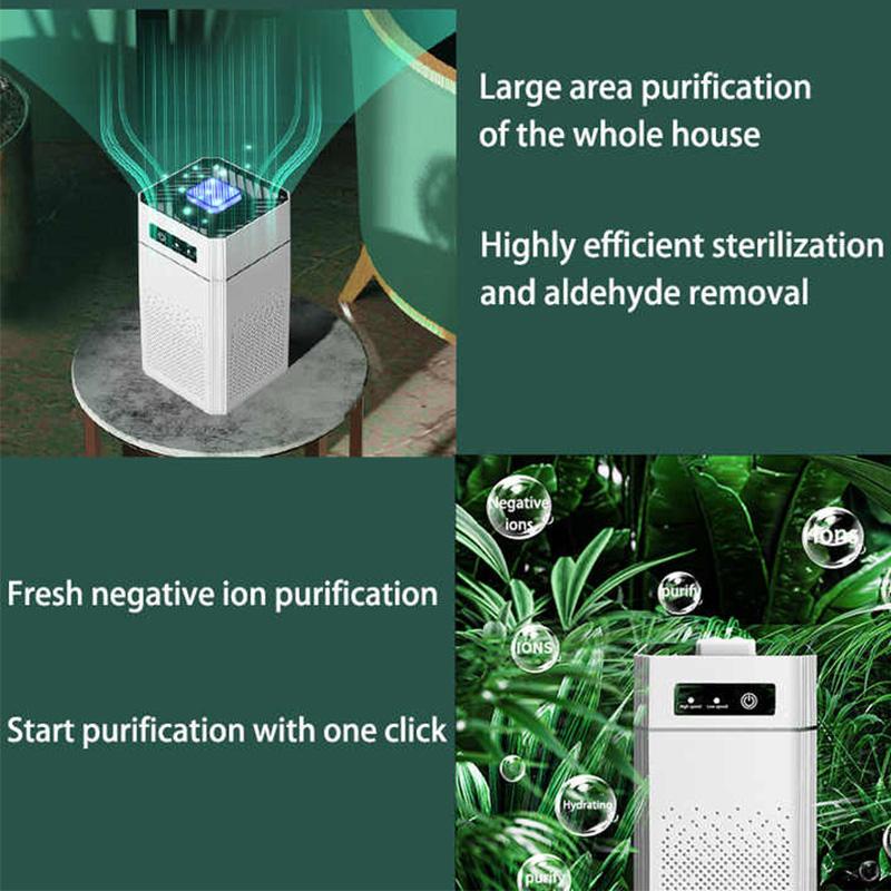 Desktop Air Purifier Portable Air Freshener Air Purification Machine Smoke Odor Generator Air Cleaner Odor Removal Air Cleaner