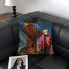 TTrigun StampedeE Anime Cushion Cover Natural Linen Organic Fabric DoubleSided Printing Sofa Home Decor Gift Pillow Case