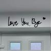 In Stock: 'LOVE YOU BYE' Bohemian Wooden Wall Sign Home Decor