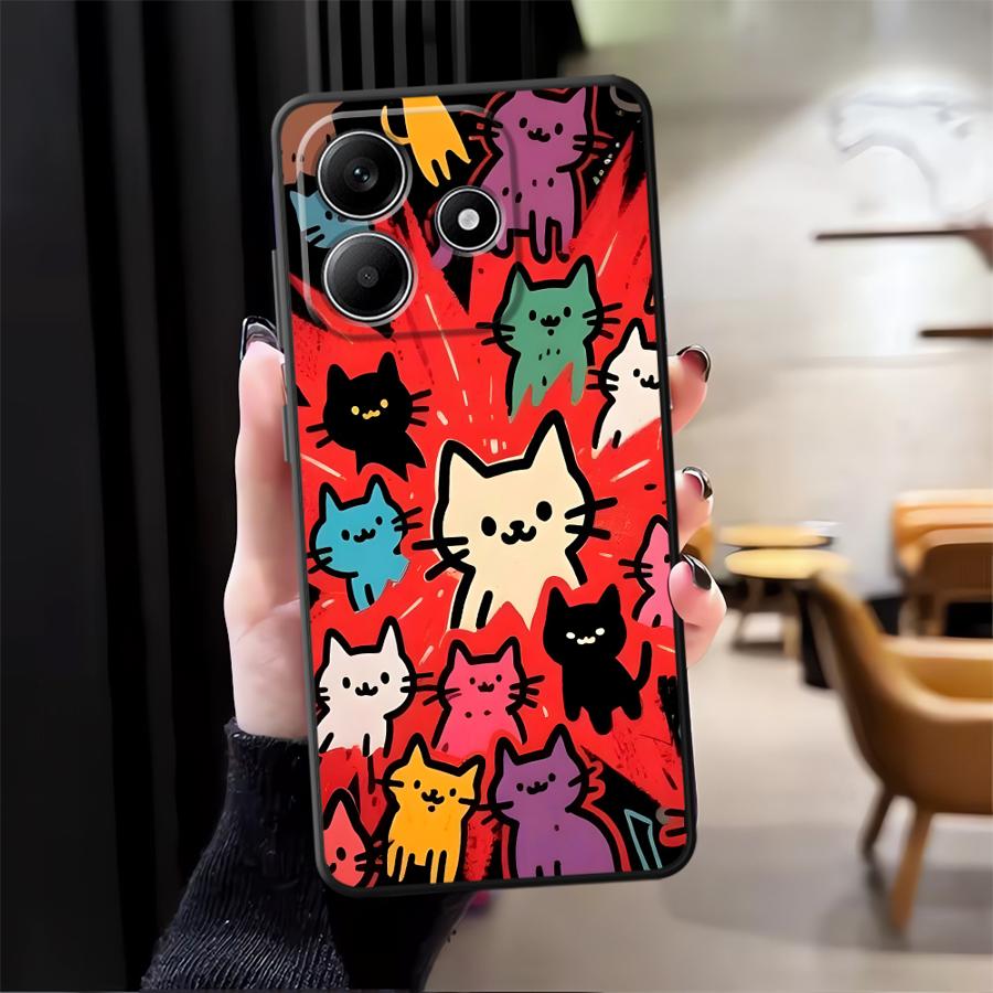 Phone Cover Case for Xiaomi Redmi Note 14 A3 14C 10 12C 13C 13 Pro Plus K80 A1 A4 A5 9 8 7 12 11 K40 A1 A2 Cartoon Cat